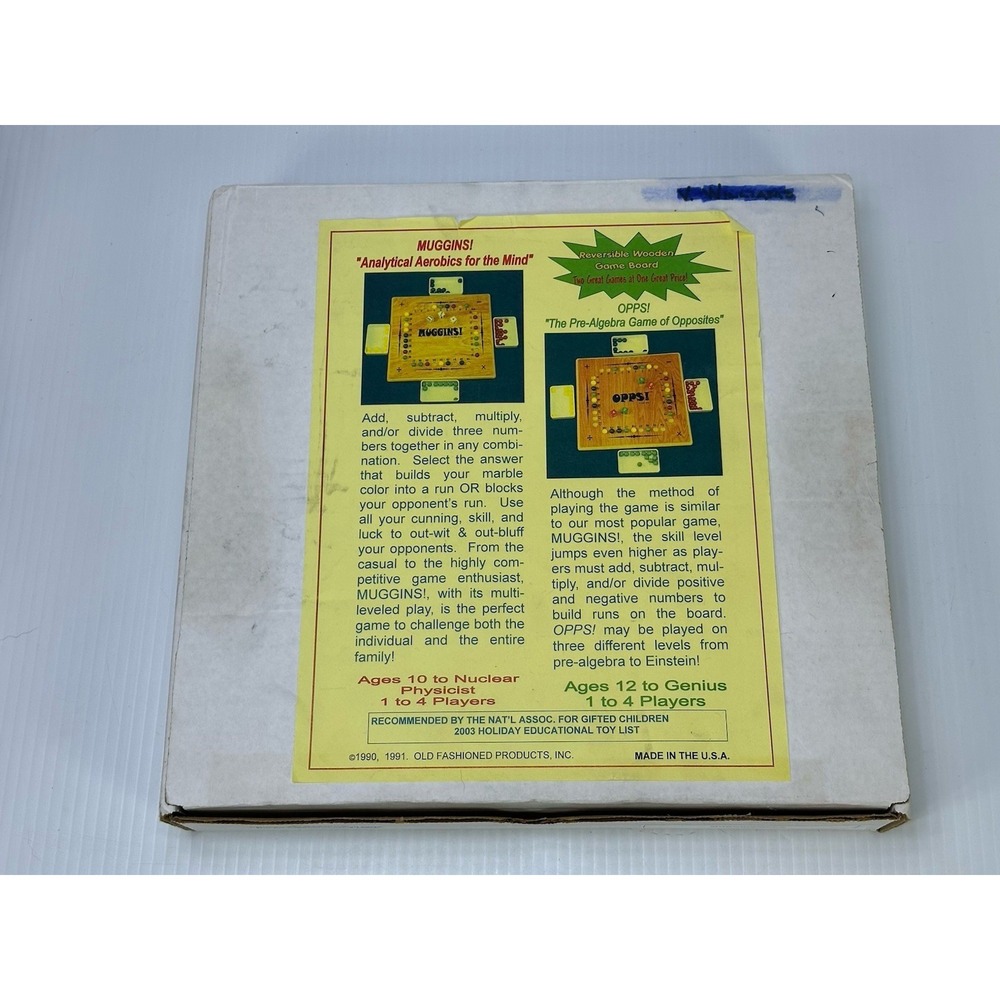 Vintage MUGGINS OPPS Board Game Math Educational Thinking Skills 1990s Made USA